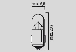 Bulb 12v 2w Ba7s 10pk