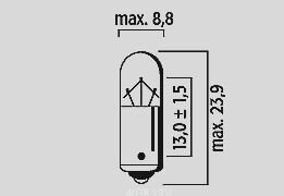 Bulb T4w 12v 4w Ba9s 10pk
