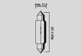 Bulb 12v5w Sv8 5 11x40mm 10pk