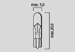 Bulb 12v 2 3w W2x4 6d 10pk
