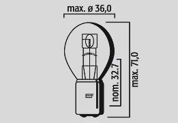 Bulb 12v 25/25w Ba20d 10pk