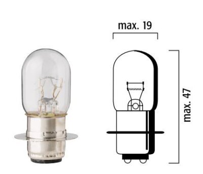 Bulb 12v 25/25w P15d-25-1 10pk