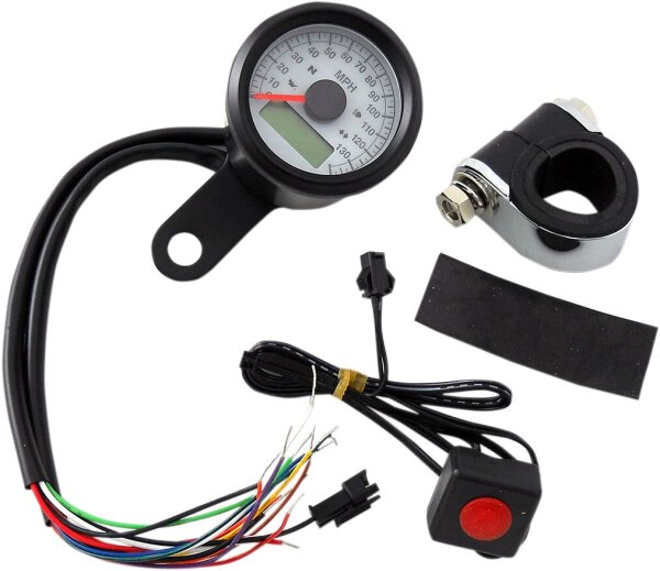 Speedo W/4lts Mph Blk/wht