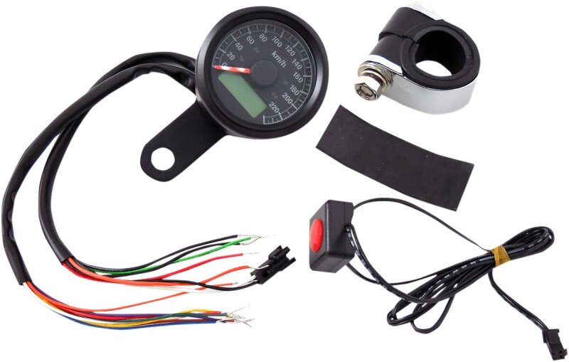 Speedo W/4lts Kph Blk/blk