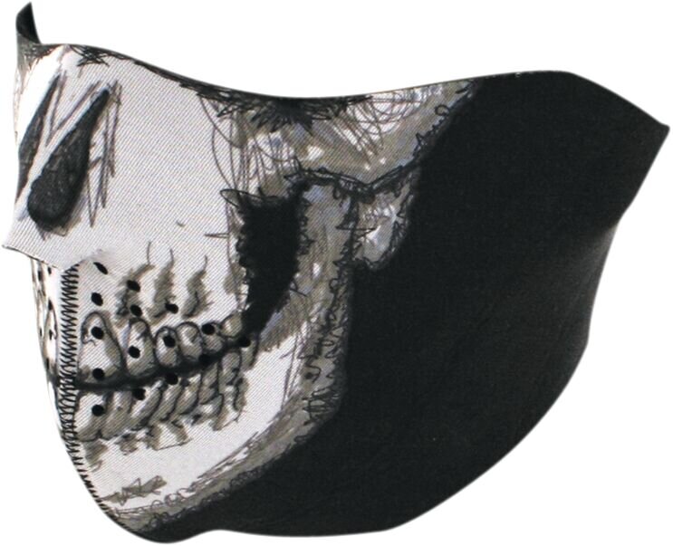 Half Mask Skull Face