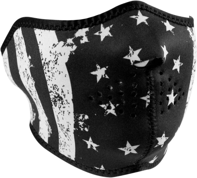 Half Mask Bk/wh Flag