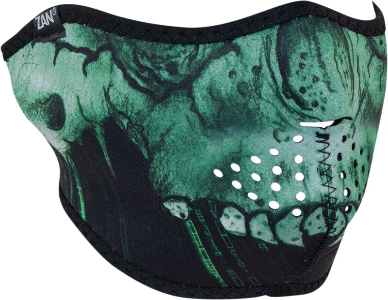 Half Mask Cyber Skull