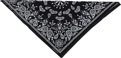 Bandana Cotton Bk Paisly