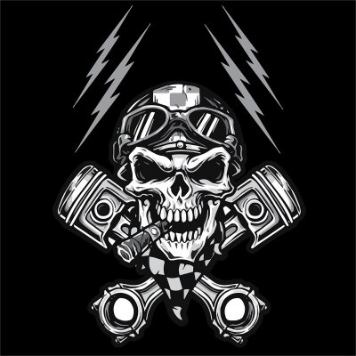 Flydanna Cotn Biker Skull