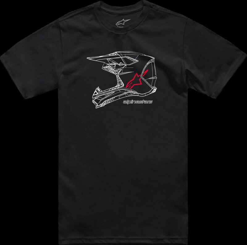 Tee Mx Helmet Ss Bk Xl