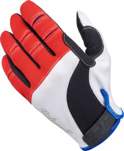 Gloves Moto Rd/wh/bl Xxl