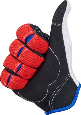 Gloves Moto Rd/wh/bl Xxl
