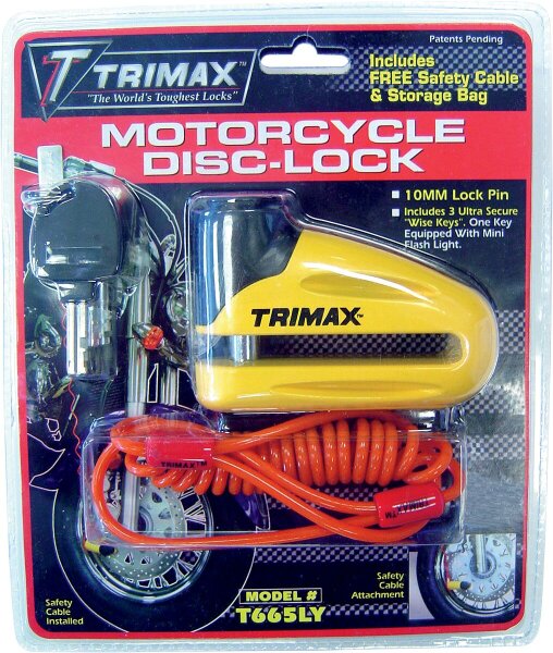 Lock Disc Yellow 10mm