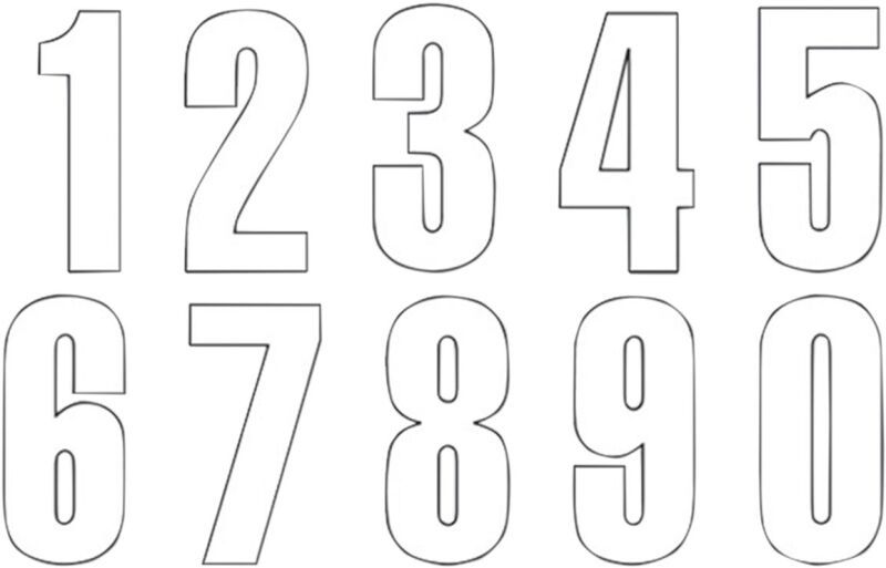 Number #3 13x7cm Wh