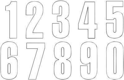 Number #6 13x7cm Wh
