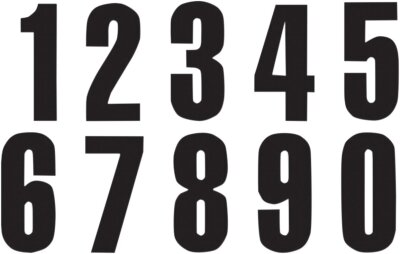 Number #3 13x7cm Bk