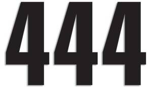 Number #4 13x7cm Bk