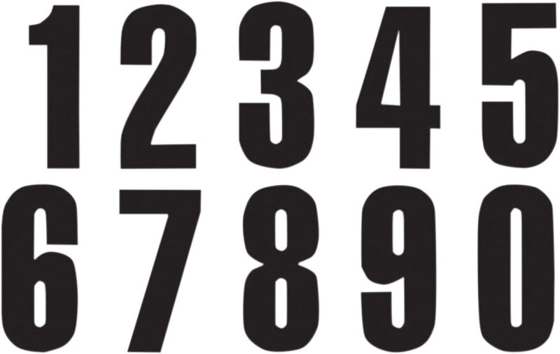 Number #5 13x7cm Bk