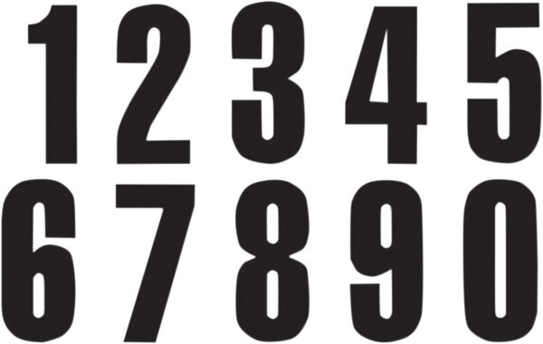 Number #6 13x7cm Bk