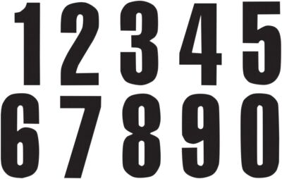 Number #9 13x7cm Bk