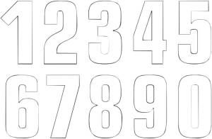 Number #4 16x7.5cm Wh
