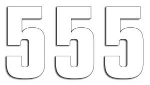 Number #5 16x7.5cm Wh