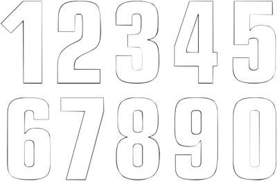 Number #5 16x7.5cm Wh