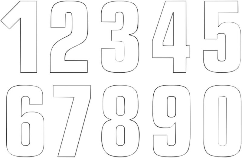 Number #8 16x7.5cm Wh