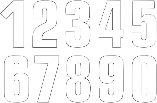 Number #8 16x7.5cm Wh