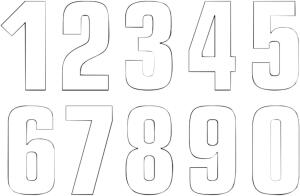 Number #9 16x7.5cm Wh
