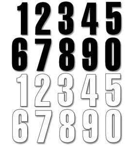 Number #4 16x7.5cm Bk