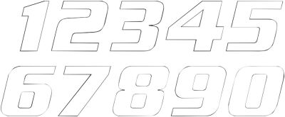 Number #8 16x20cm Wh