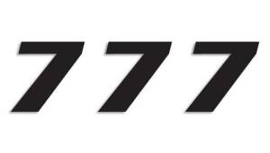 Number #7 16x20cm Bk