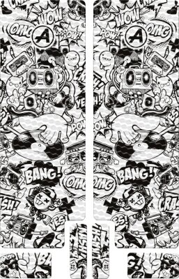 Fork Decal Textured Bk Comic