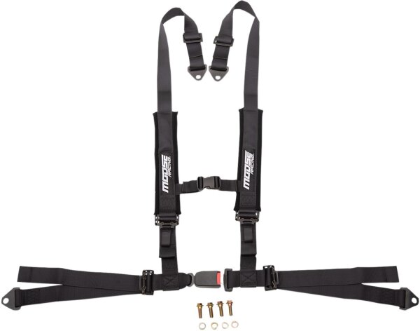 Hrnesseat 2x2 4pt Auto Bk