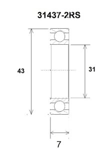 Bearing B3 31x43x7mm