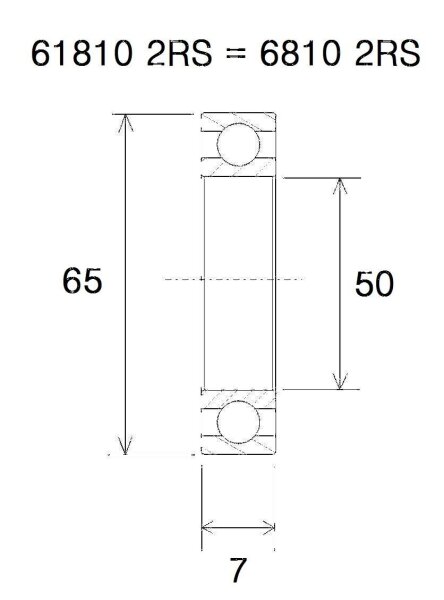 Bearing B3 50x65x7mm