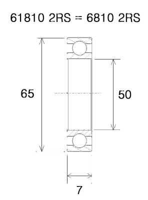 Bearing B3 50x65x7mm
