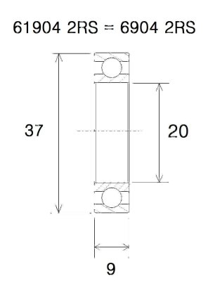 Bearing B3 20x37x9mm