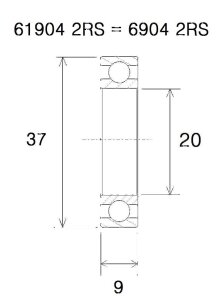 Bearing B3 20x37x9mm