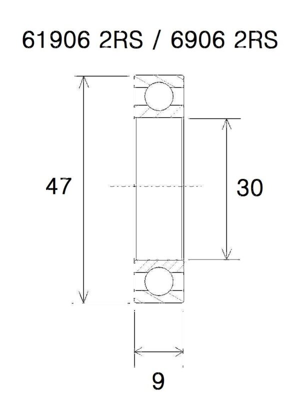 Bearing B3 30x47x9mm