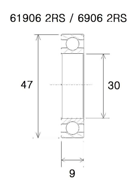 Bearing B3 30x47x9mm
