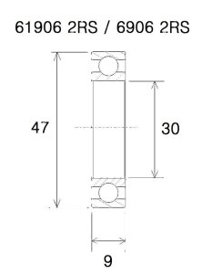 Bearing B3 30x47x9mm