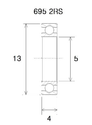 Bearing B3 5x13x4mm