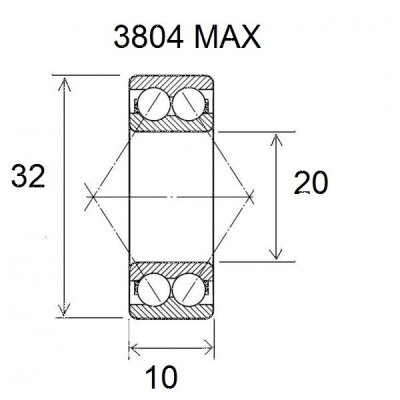 Bearing Max 20x32x10mm