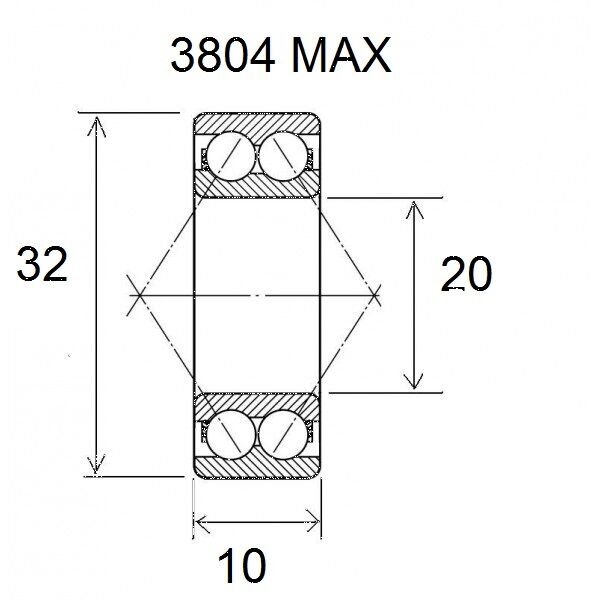 Bearing Max 20x32x10mm