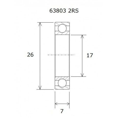 Bearing Max 17x26x7mm