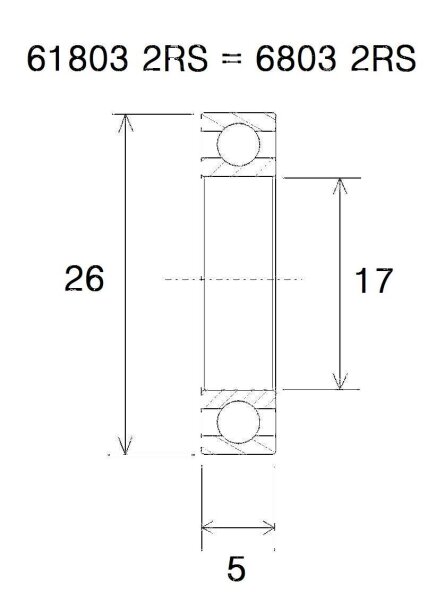 Bearing Max 17x26x5mm