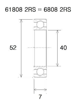 Bearing Max 40x52x7mm