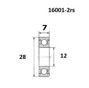 Bearing B5 12x28x7mm